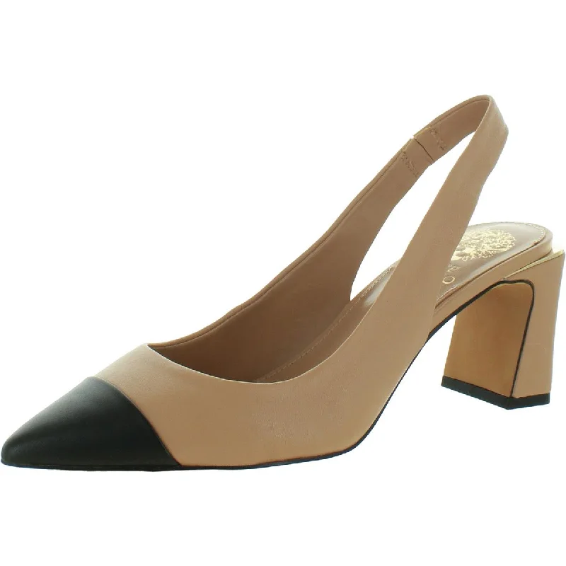 Casual Women's Flats Vince Camuto Womens HAMDENCT Leather Slingback Pumps