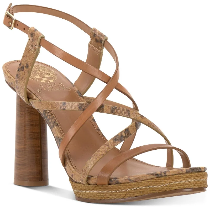 Functional Comfort Shoes Deals Vince Camuto Womens NELOETTE Leather Ankle Strap Pumps