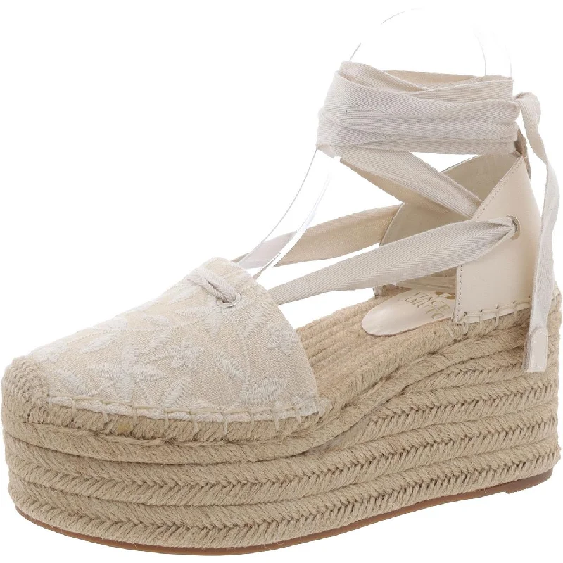 High-Fashion Casual Shoes Vince Camuto Womens TISHEA Round toe Strappy Wedge Heels