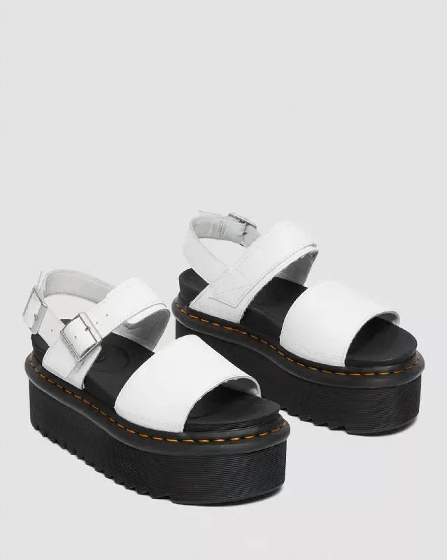 Explore What's New Voss Quad Platform Sandals In White