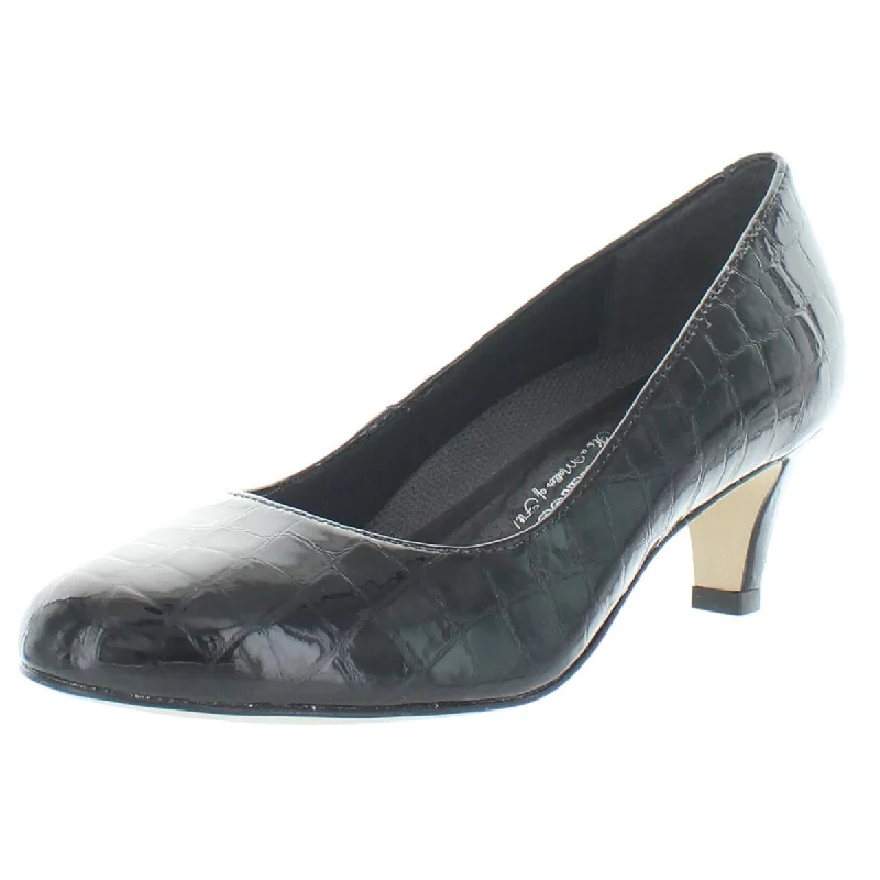 Stay Ahead In Style Walking Cradles Womens Joy Patent Leather Embossed Dress Heels