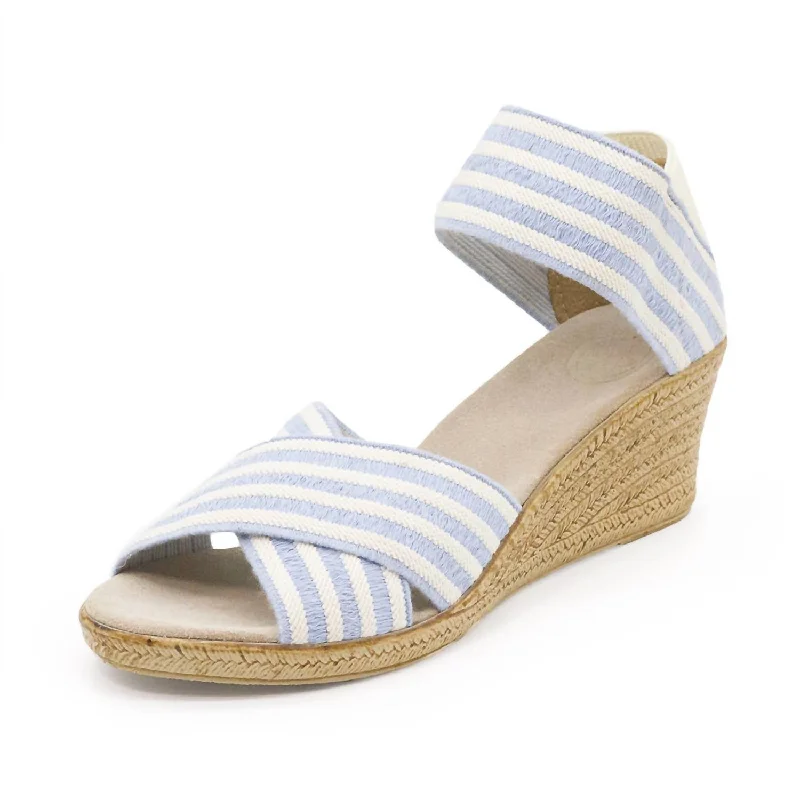 Cool Prices Women Cannon Two-Tone Wedge In Light Blue/white