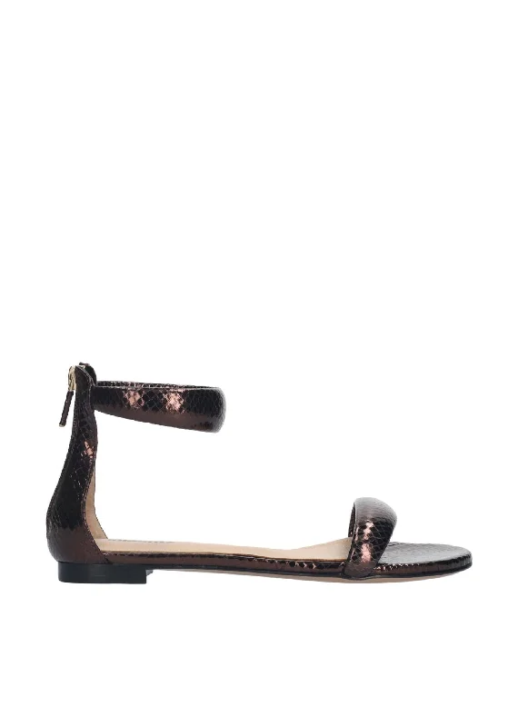 Trend Alert Women's Amy Flat Sandals In Dark Brown