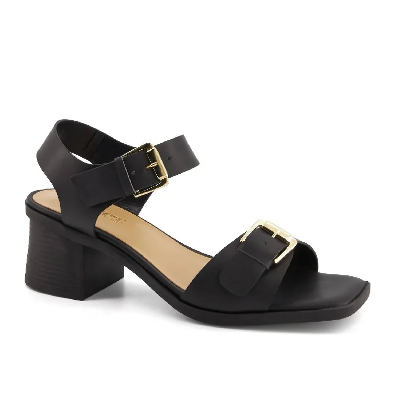 Designer Shoes Clearance Women's Ankle Closure Casual Sandals In Black