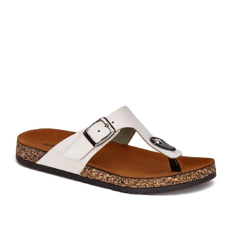 Durable Dress Shoes Promotion Women's Casual Flip Flops With Comfort Insole In White