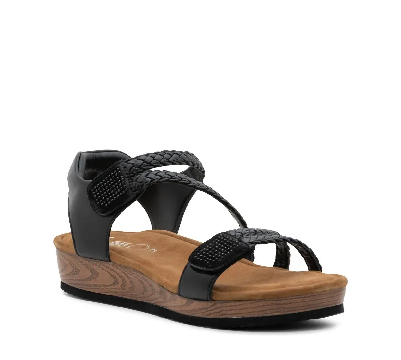 Trendy Boots Discount Women's Fern Braided Sandal In Black