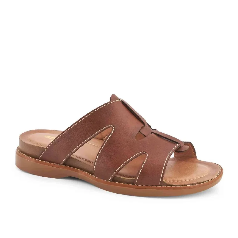 Comfortable Flats Women's Fisherman Low Wedge Sandal In Brown