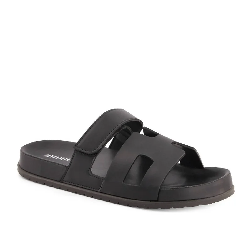 Contemporary Casual Footwear Women's Hook And Loop Casual Sandals In Black