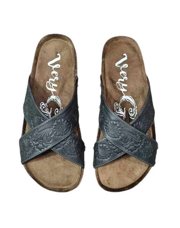 Affordable Shoe Fashion Women's Jaycee Slip On Sandal In Grey