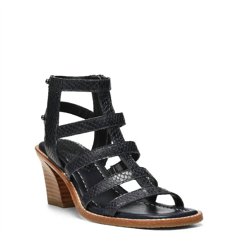Casual Chic Footwear Offers Women's Jenessa Heeled Sandals In Navy