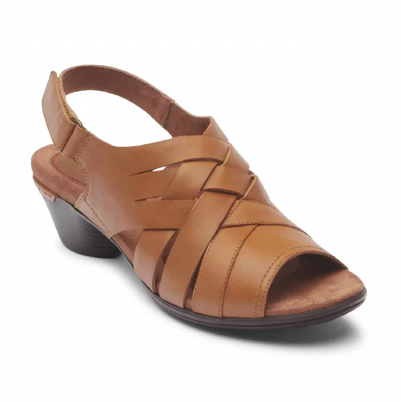 Street-Style Slip-Ons Women's Laurel Woven Sandal In Tan