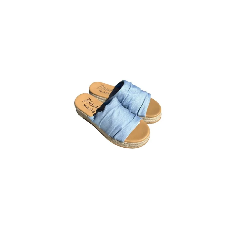 Chic Style, Always In Vogue Women's Marshlo Rope Platform Sandals In Denim