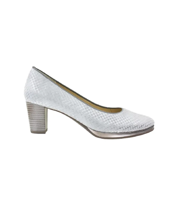 Comfortable Flat Feet Shoes Women's Ophelia Print Pump In Rauch Squarekid