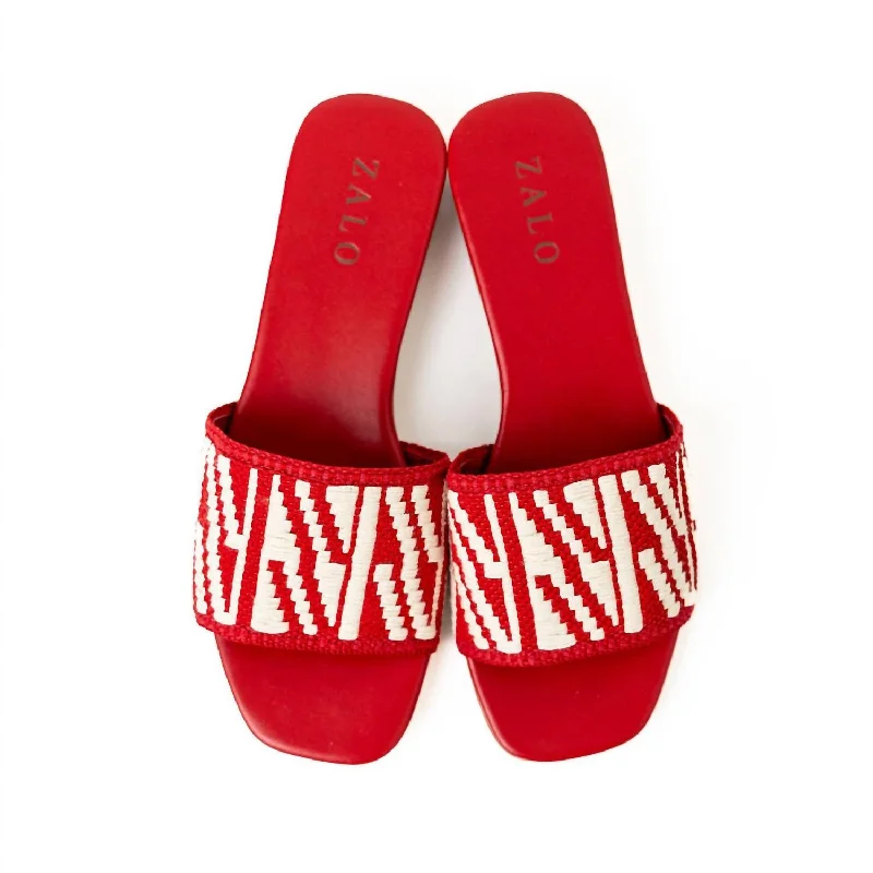 Street-Style Slip-Ons Women's Playa Slide Sandal In Red/natural