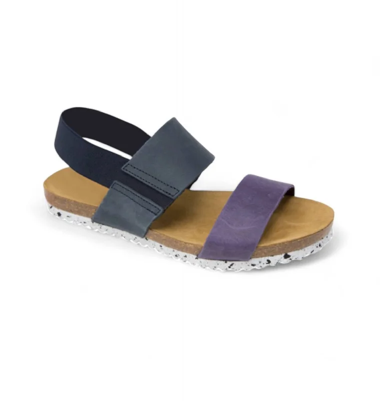 Modern Fashion Loafers Women's Porto Sandal In Plum/navy