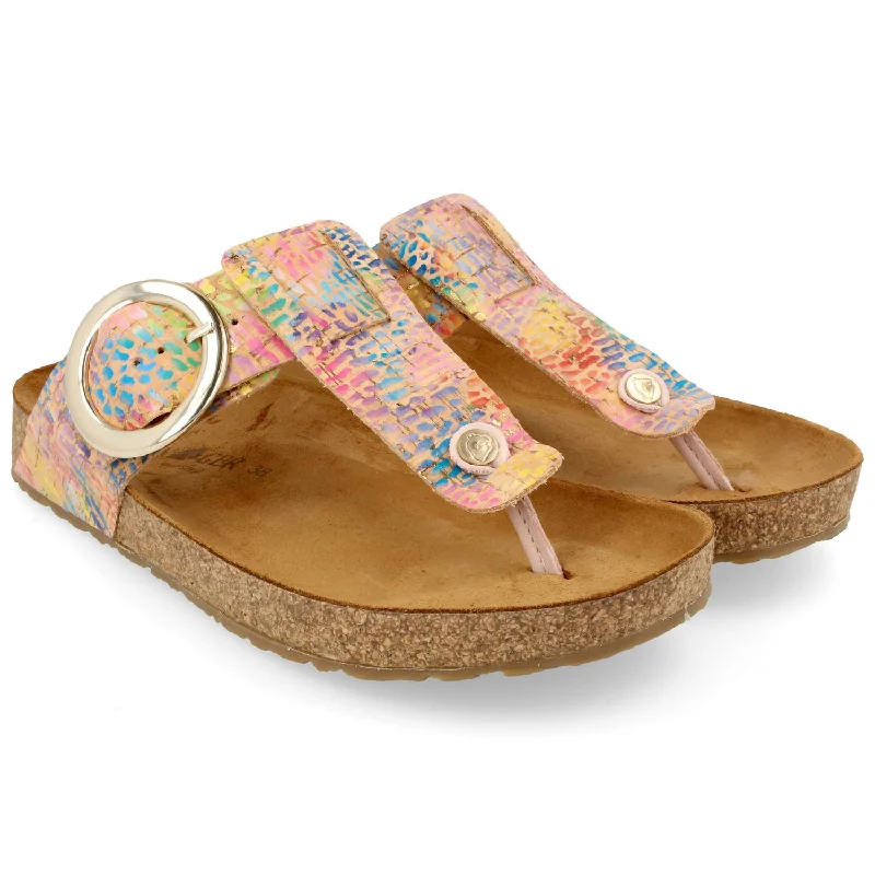 Final Sale Women's Round Buckle Corinna Sandal In Rainbow