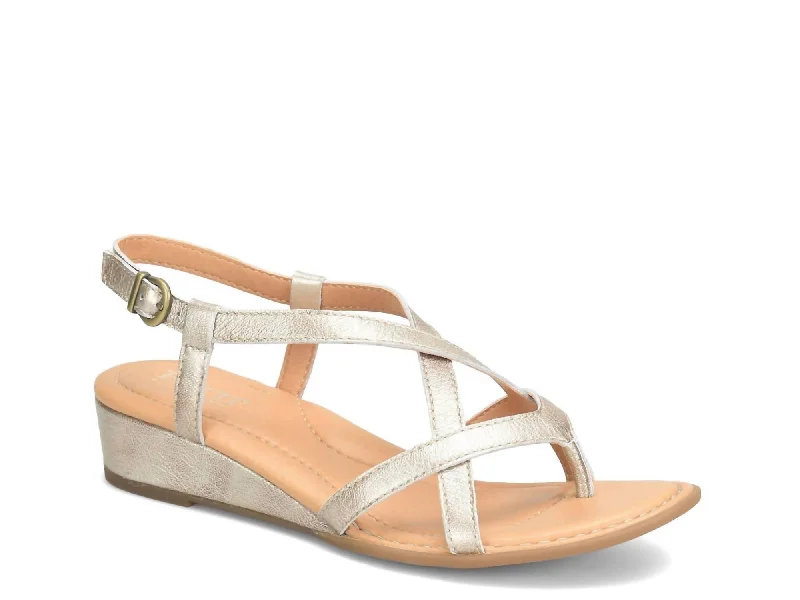 Discount Store Women's Sibyl Wedge Sandal In Gold Metallic
