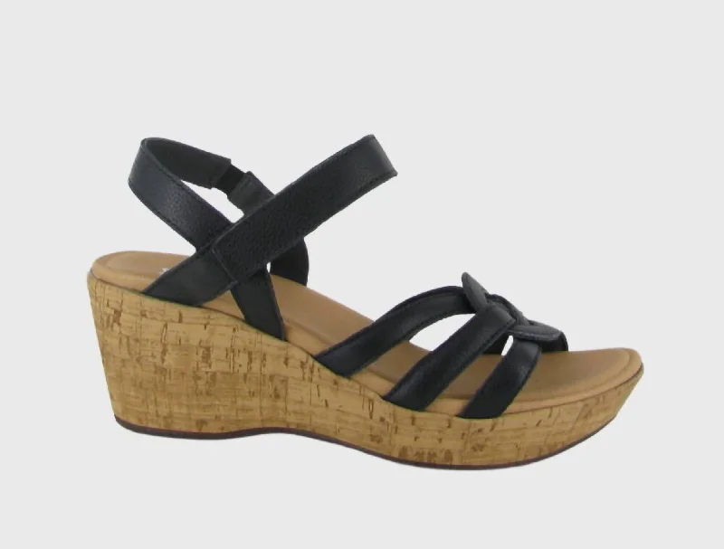 Comfortable Minimalist Shoes Women's Tropical Wedge Sandal In Black