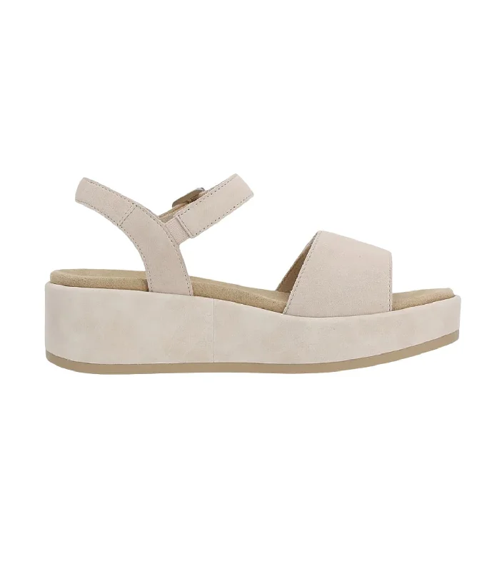 Stylish Looks Women's Wedge Sandal In Muschel Suede