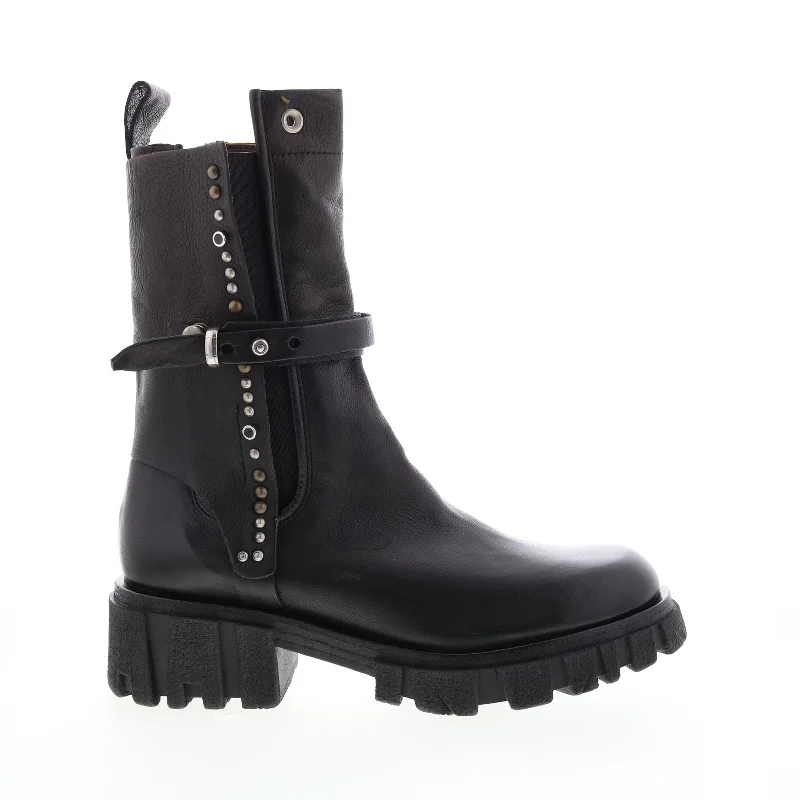 Inspired By You, Designed For You A.S. 98 Hallsey A54202-101 Womens Black Leather Hook & Loop Mid Calf Boots Inspired By You, Designed For You A.S. 98 Hallsey A54202-101 Womens Black Leather Hook & Loop Mid Calf Boots
