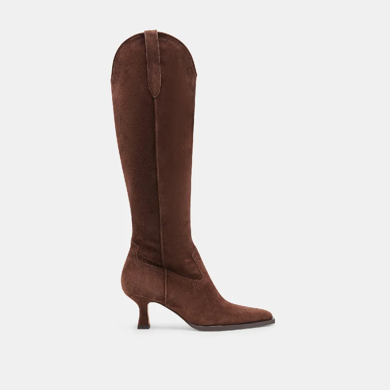 Inspired By You, Designed For You ARIANA BOOTS DK BROWN SUEDE