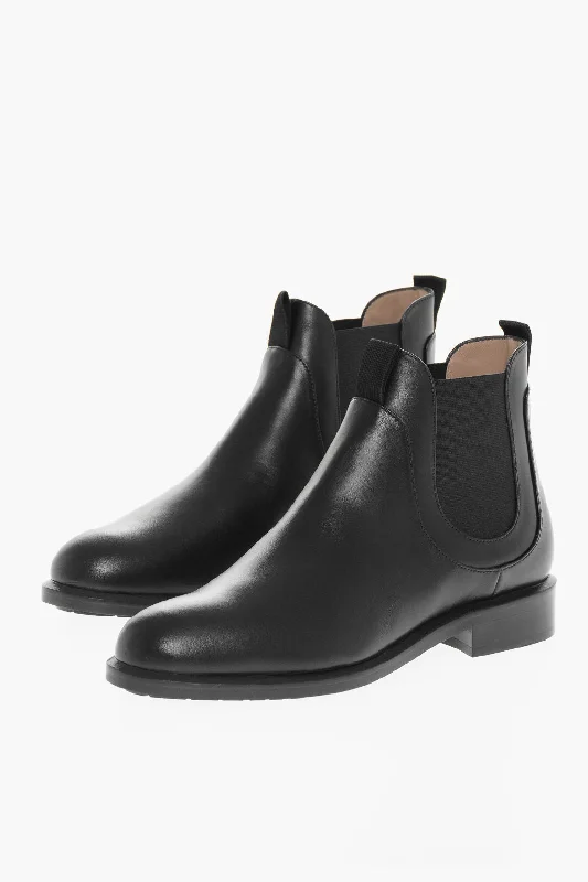 High-End Casual Shoes Armani Emporio Chelsea Leather Boots