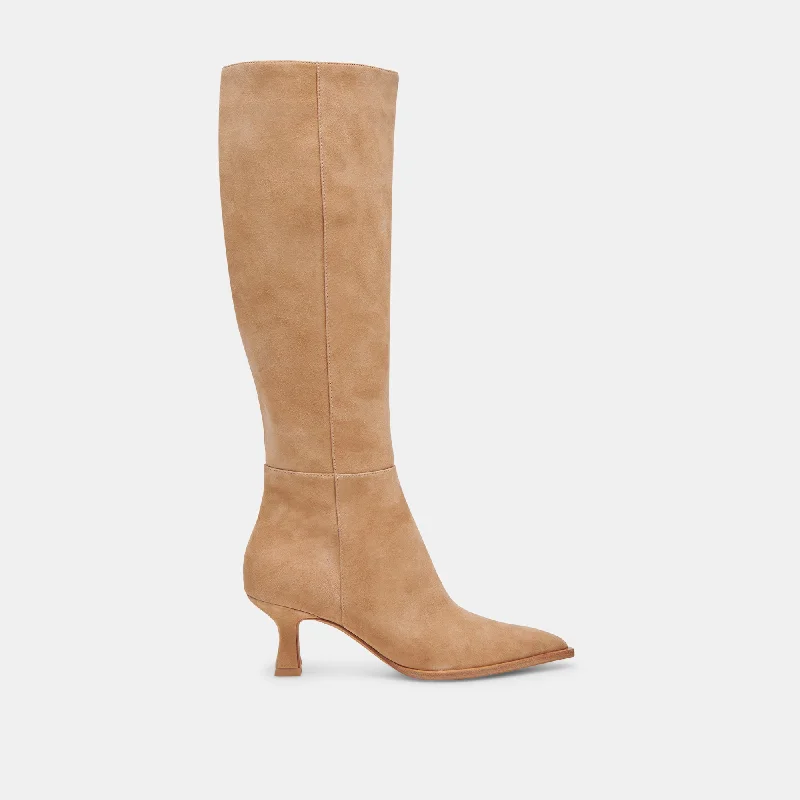 Formal Shoes Clearance AUGGIE WIDE CALF BOOTS CAMEL SUEDE