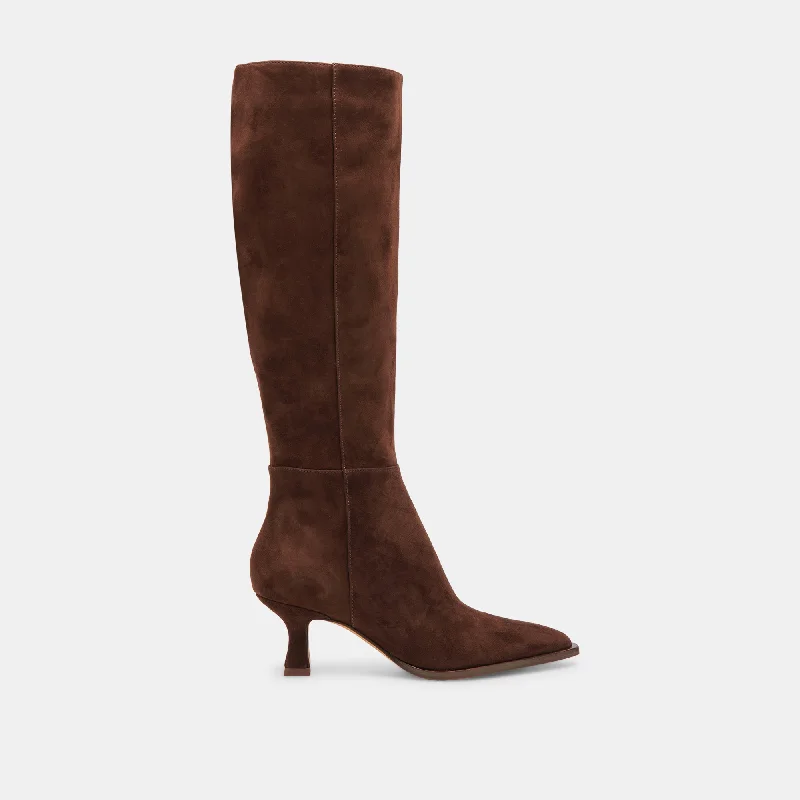Versatile Shoes Promotion AUGGIE WIDE CALF BOOTS DK BROWN SUEDE