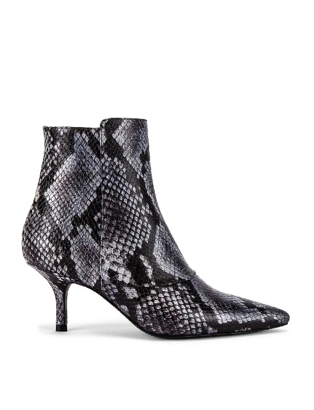 Soft Sole Shoes Ava Booties In Cloudy Blue Python