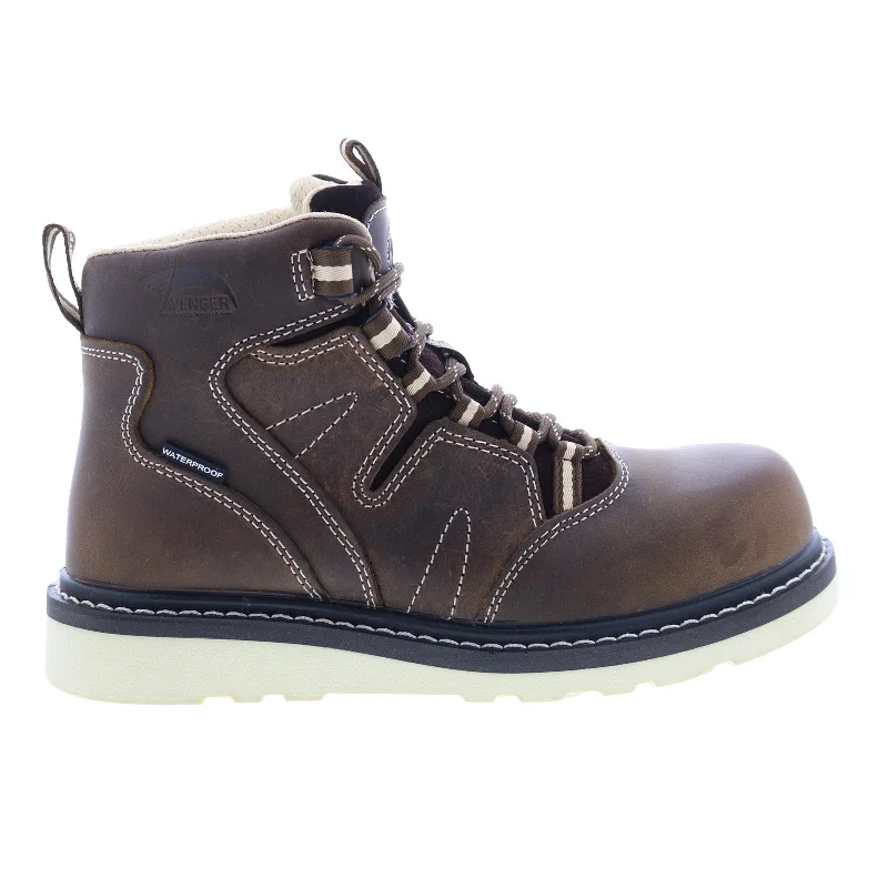 Huge Price Cut Avenger Wedge Carbon Toe Electric Hazard WP 6" A7550 Womens Brown Work Boots Huge Price Cut Avenger Wedge Carbon Toe Electric Hazard WP 6" A7550 Womens Brown Work Boots