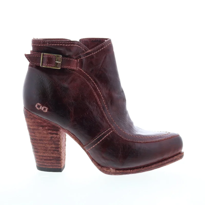 The Good Stuff Bed Stu Isla F323000 Womens Burgundy Leather Zipper Ankle & Booties Boots The Good Stuff Bed Stu Isla F323000 Womens Burgundy Leather Zipper Ankle & Booties Boots