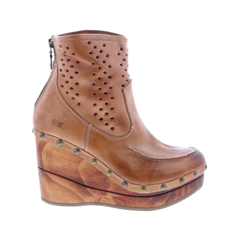 All-Day Comfort Shoes Sale Bed Stu Nadea F328020 Womens Brown Leather Zipper Casual Dress Boots