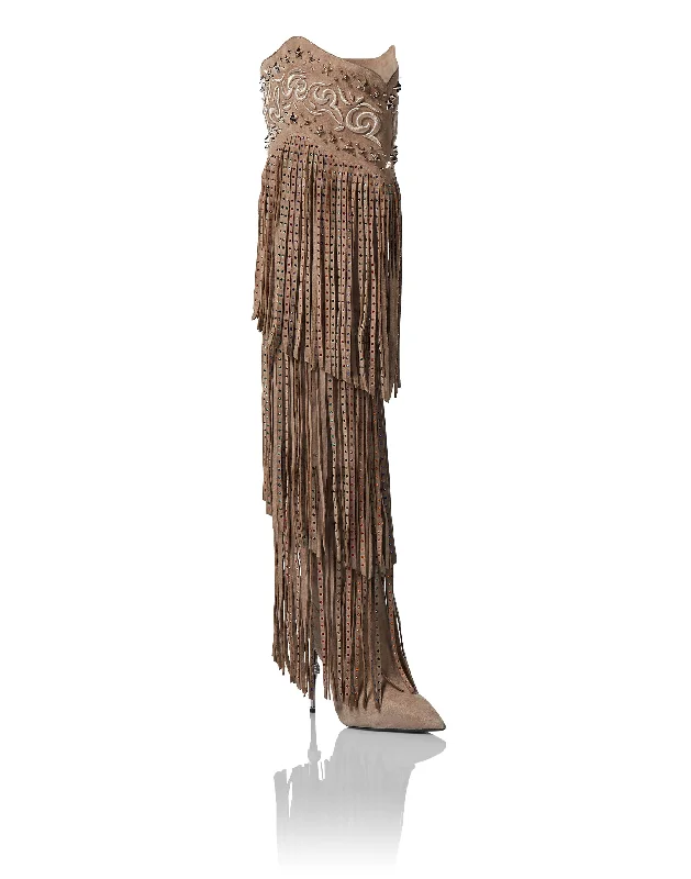 Street Chic Discounts Boots High Heels High Fringe