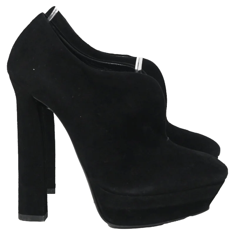 Women's Chic Footwear Bottega Veneta Open Platform Ankle Boots in Black Suede