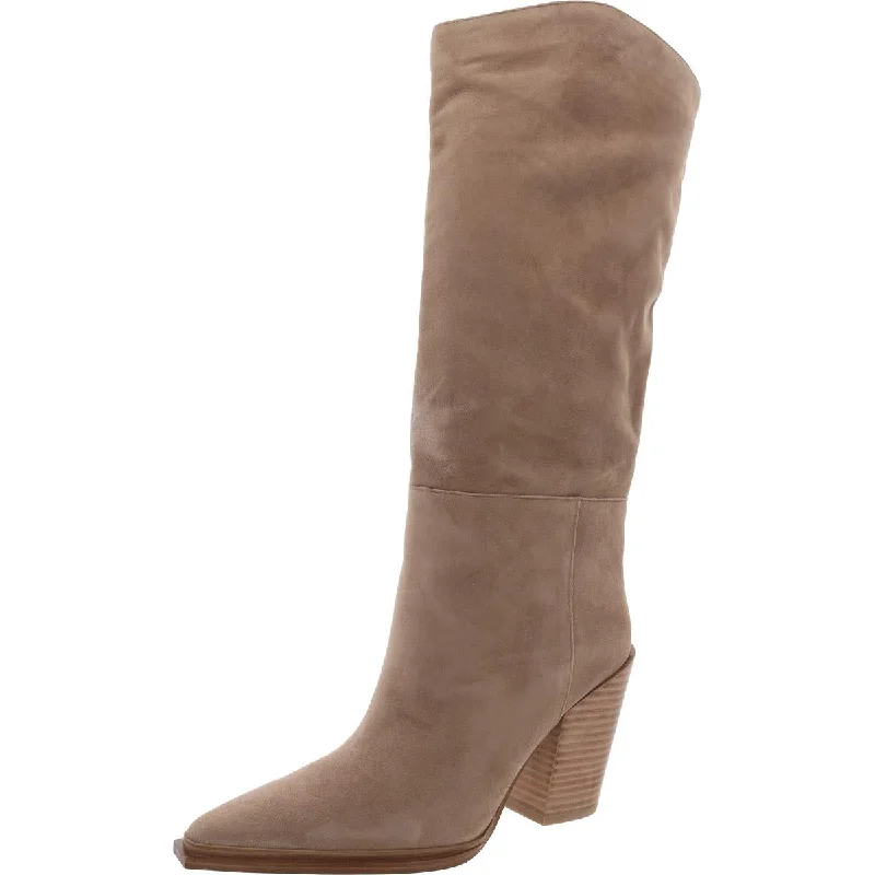 Women's Office Shoes Bronty Womens Suede Pull On Knee-High Boots