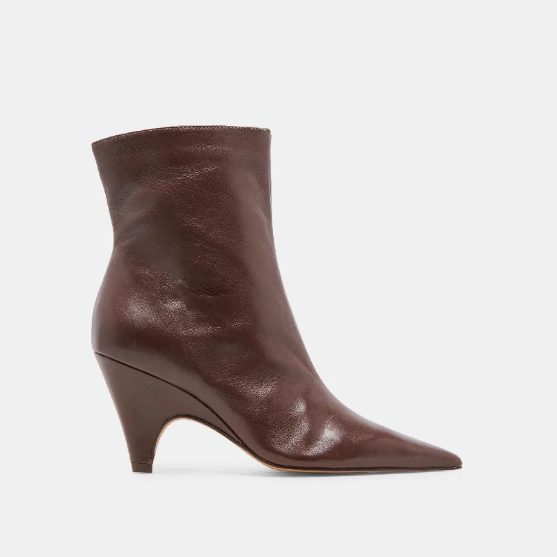 Style Breakthroughs CALICO BOOTIES MAHOGANY LEATHER