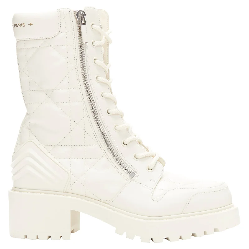 Modish Fashion Discounts Christian Dior d-leader cannage quilted leather ankle boots