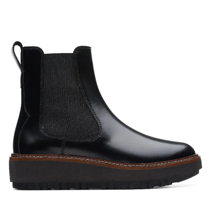 Latest Fashion Clarks Orianna W Up in Black Leather