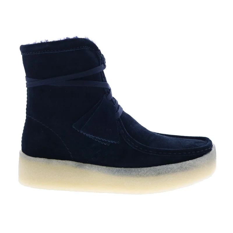 Fashion Forward Clarks Wallabee Cup Hi 26163411 Womens Black Suede Lace Up Casual Dress Boots