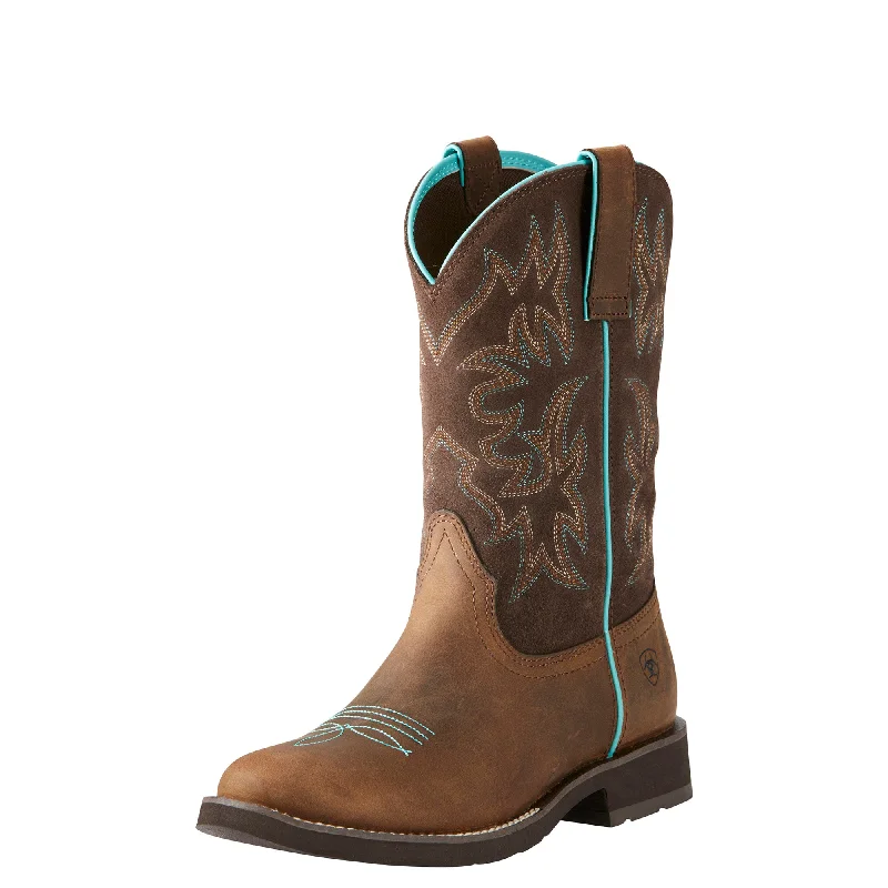 Latest Trends Ariat Women's Distressed Brown Delilah Round Toe Boot