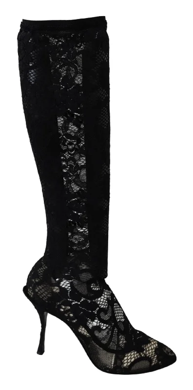 Flexible Sole Shoes Sale Dolce & Gabbana Elegant  Stretch Sock Women's Pumps