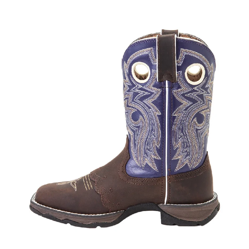 Statement Footwear Discount Durango Women's Rebel Purple and Brown Square Toe Boot