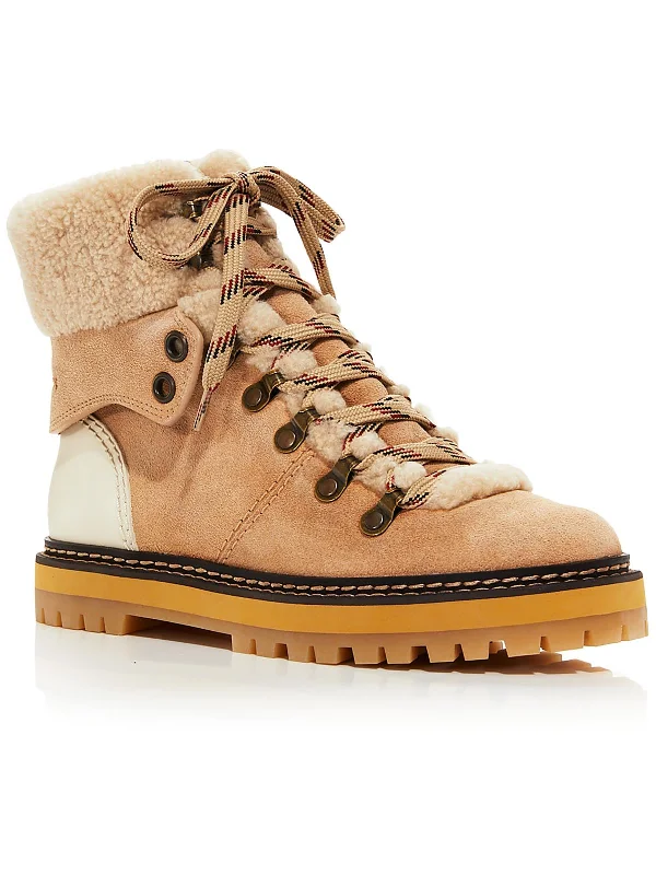 Elegant Evening Shoes Deal Eileen Womens Suede Fur Hiking Boots