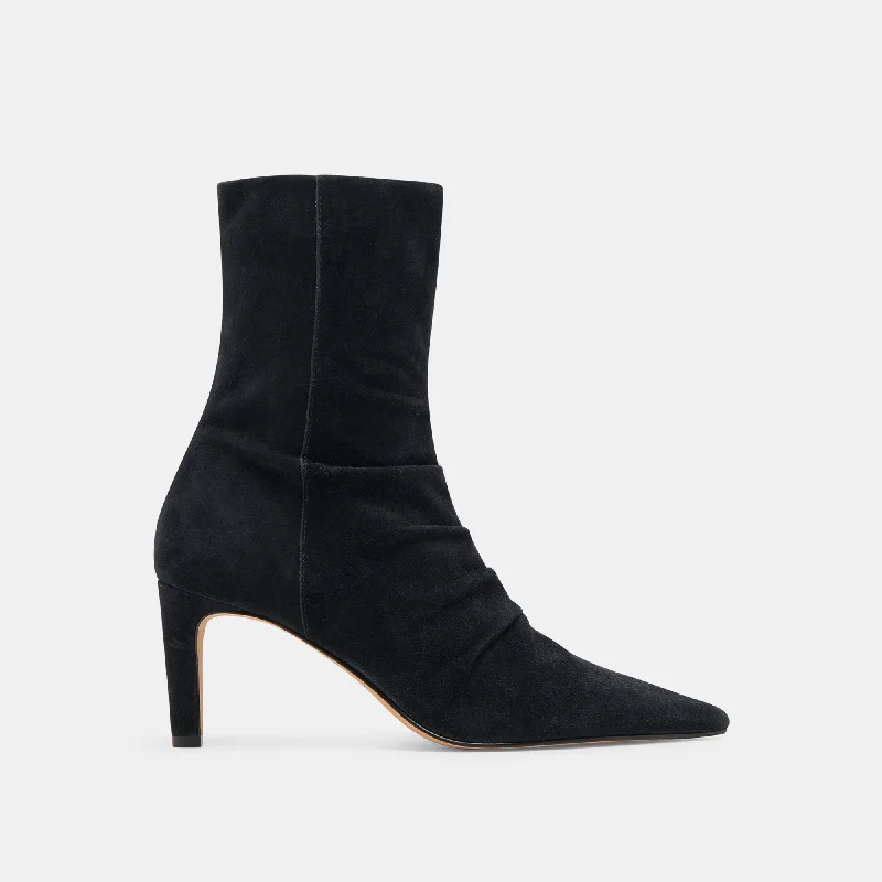 All-Season Shoes Deal FERNLY WIDE CALF BOOTS ONYX SUEDE