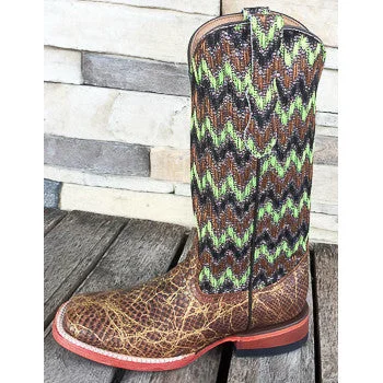 Sleek Dress Shoes Deal Ferrini Brown Snake Print with Chevron Top - WE Exclusive