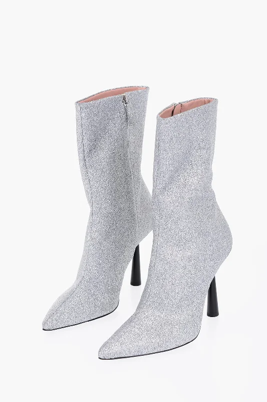 Premium Casual Footwear Gia Couture Glitter Rosie 7 Ankle Boots With Point Toe 11Cm Premium Casual Footwear Gia Couture Glitter Rosie 7 Ankle Boots With Point Toe 11Cm
