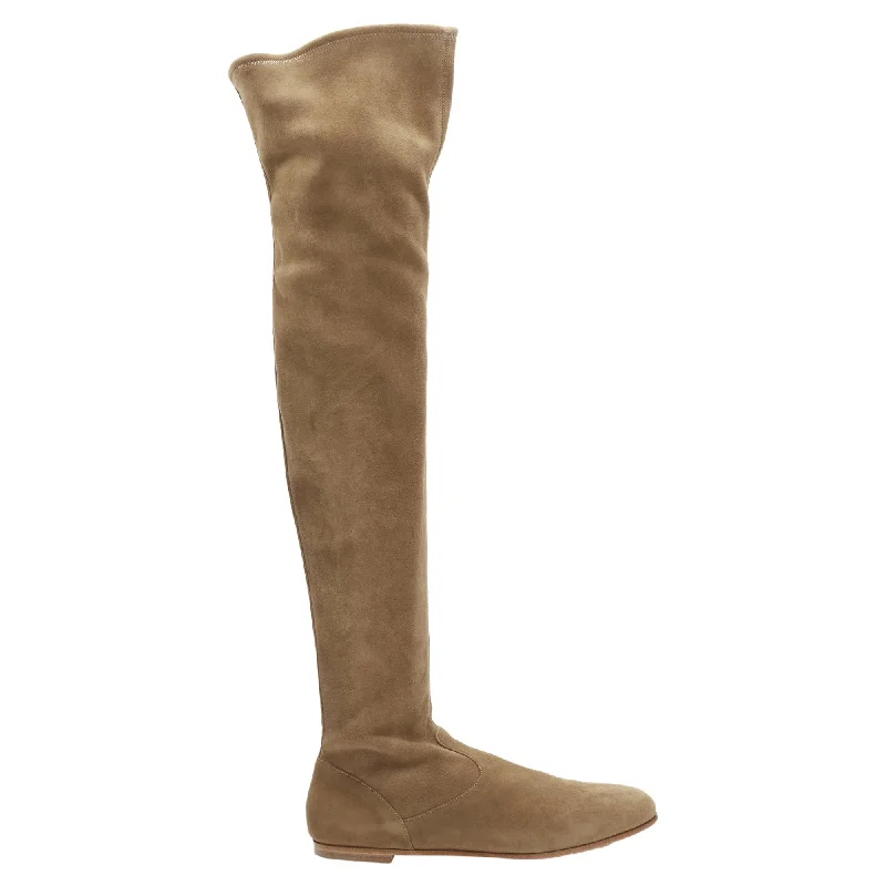 Bold Fashion Boots Sale Gianvito Rossi camoscio suede thigh high boots