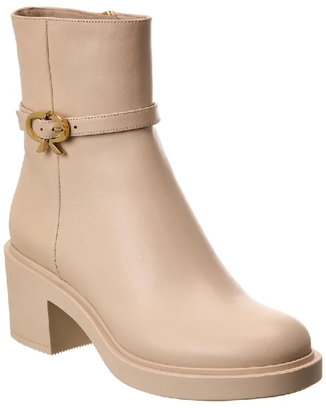 Valentine's Special Gianvito Rossi Ribbon Dumont Leather Ankle Boot