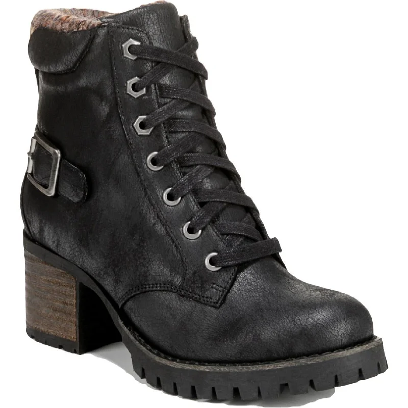 Ultra-Light Footwear Sale Gibson    Womens Faux Leather Lugged Sole Combat & Lace-up Boots