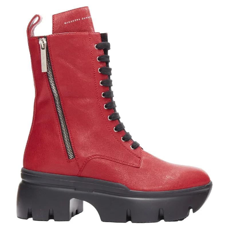 High-End Style Discounts Giuseppe Zanotti apocalypse leather side zip combat boots